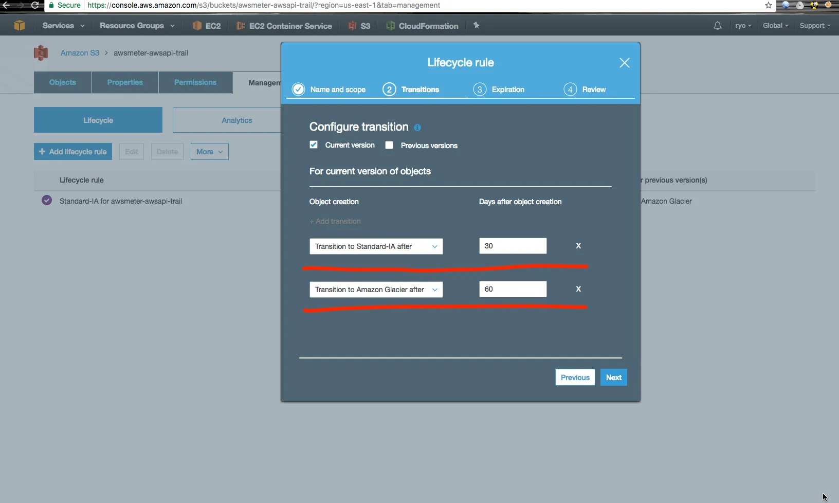 Cost Optimization S3 - S3 lifecycle transition