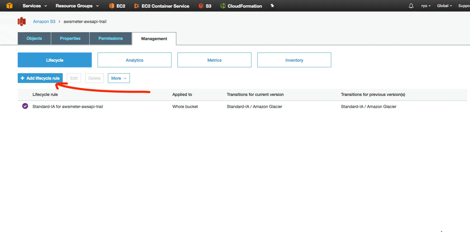 Cost Optimization S3 - add s3 lifecycle rule