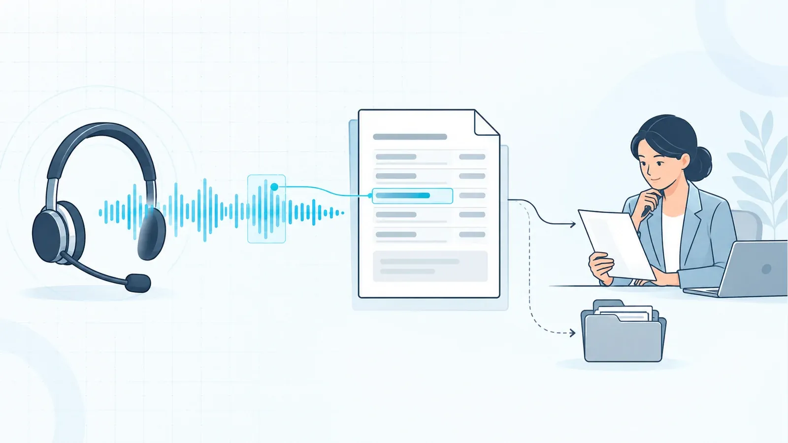 Voice AI for payer calls connecting a calling service, benefit evidence, and staff review.