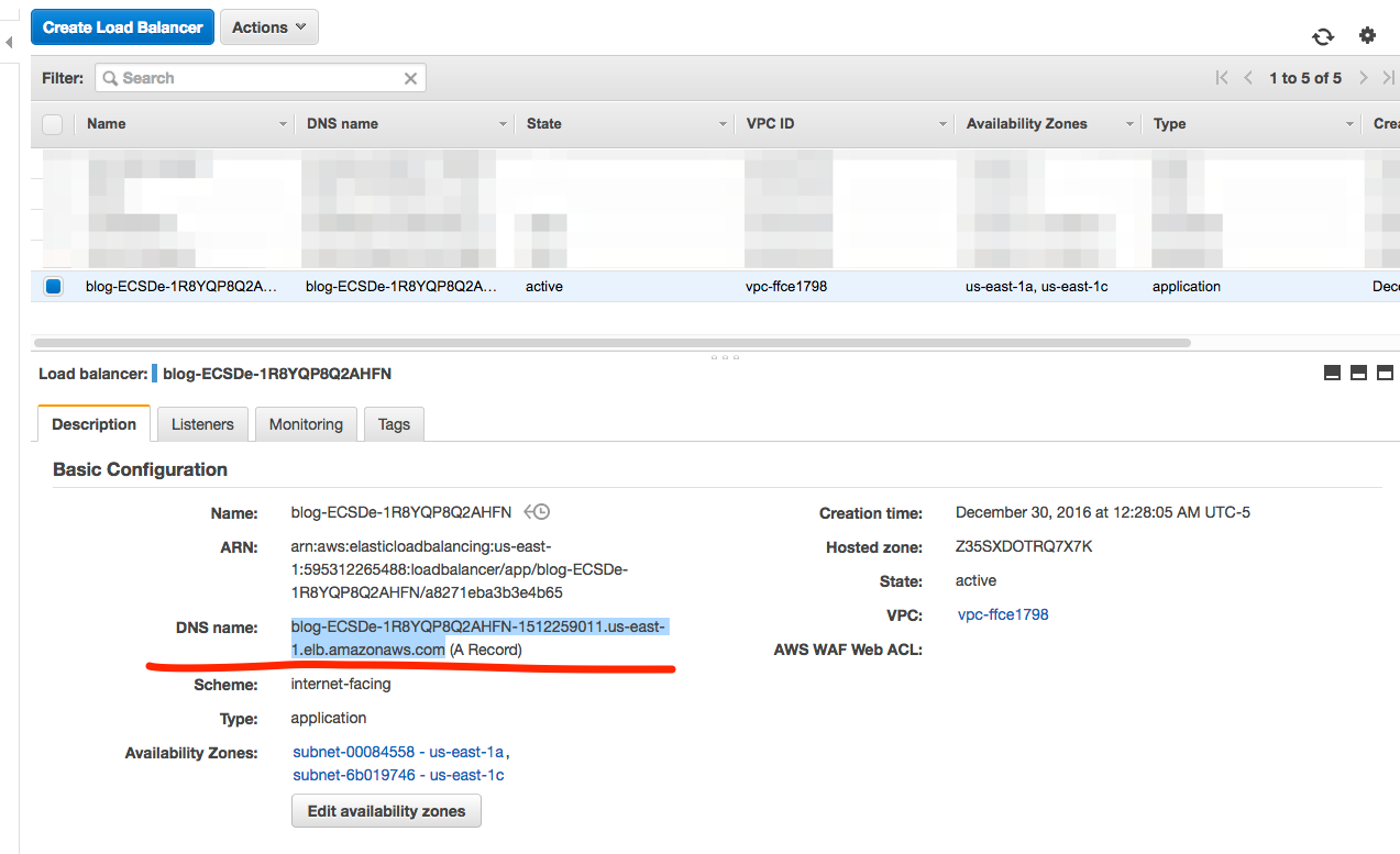 spot instance ECS cluster ELB